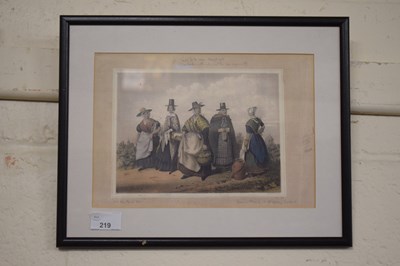 Lot 219 - Welsh costumes, J McGaney, reproduction print,...