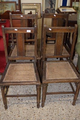 Lot 282 - Set of four cane seated chairs