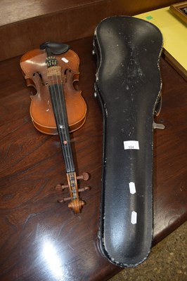 Lot 324 - A Chinese lark violin together with another...