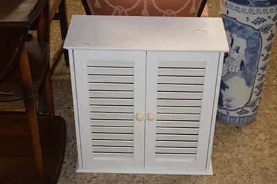 Lot 358 - A white finish wall mounted bathroom cabinet