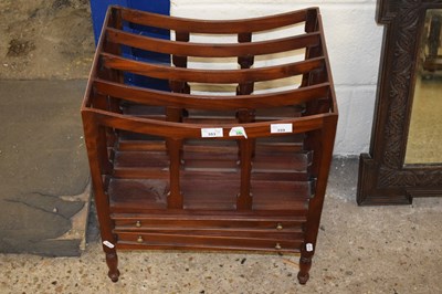 Lot 359 - A reproduction mahogany Canterbury magazine rack