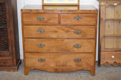 Lot 373 - A late Georgian mahogany chest of two short...