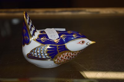 Lot 105 - Royal Crown Derby paperweight formed as a Wren