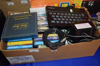 Lot 507 - A Sinclair ZX Spectrum and a quantity of...