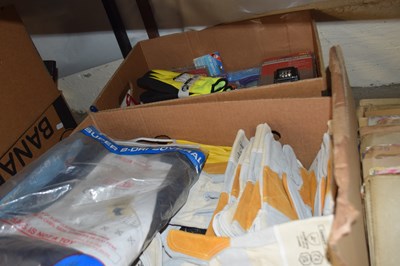 Lot 553 - Two boxes of assorted safety wear to include...