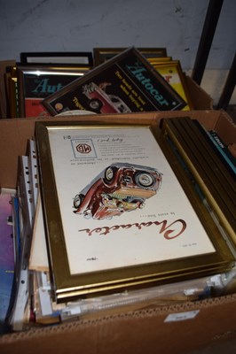 Lot 563 - Two boxes of assorted ephemera, prints, books,...