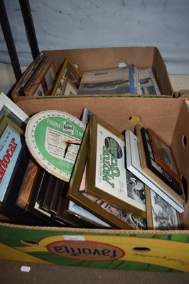 Lot 565 - Two boxes of assorted prints and ephemera -...