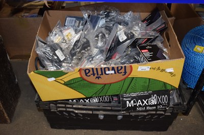 Lot 612 - Two boxes of assorted cabling and sundries