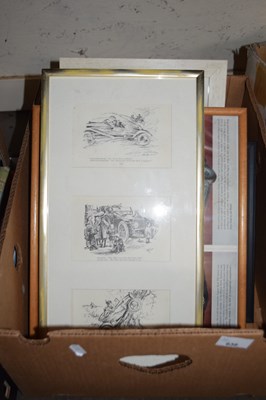 Lot 638 - One box of various prints to include motor...