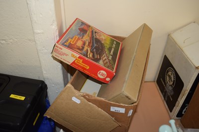 Lot 653 - Box of various model railway items to include...