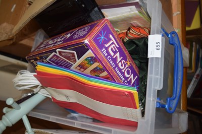 Lot 655 - One box of mixed house clearance sundries to...