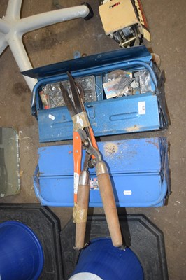 Lot 870 - Two metal toolboxes and contents