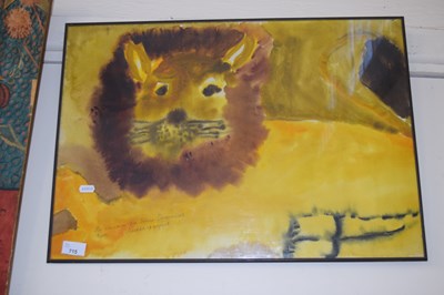 Lot 715 - A frame study of a lion