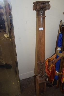 Lot 717 - A hardwood Corinthian type column formerly...