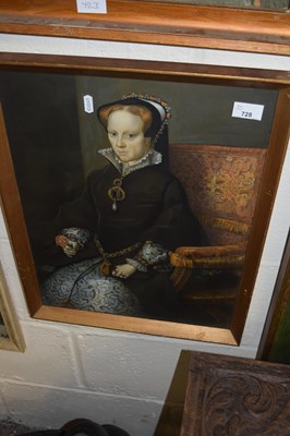 Lot 728 - Coloured print of Mary Queen of Scots