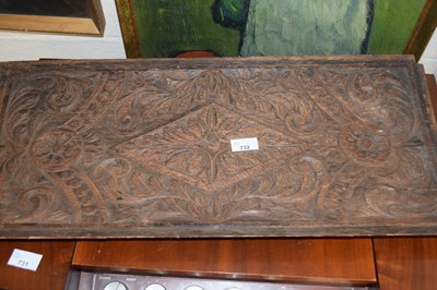 Lot 732 - A carved oak panel