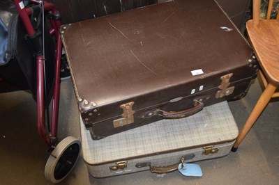 Lot 741 - Two vintage suitcases and various sundries