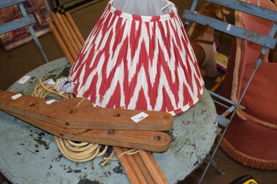 Lot 756 - A clothes airer and a light shade