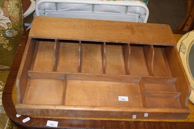 Lot 763 - A vintage wooden drawer or craft tray