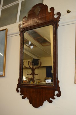 Lot 683 - A Georgian walnut framed wall mirror with...