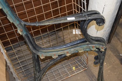 Lot 805 - Pair of cast iron bench ends