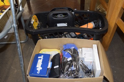 Lot 837 - Two boxes of various garage clearance tools...