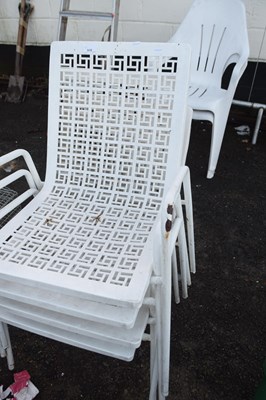 Lot 918 - Four stacking garden chairs