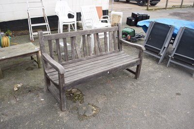 Lot 926 - Hardwood garden bench, requiring repair