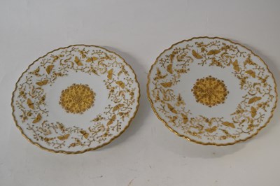 Lot 336 - Pair of Meissen Plates with Gilt Decoration