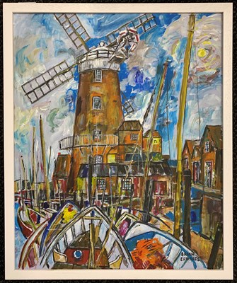 Lot 112 - Edwards (B) 20th Century: Cley Mill Oil on Board