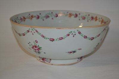 Lot 202 - An 18th Century Chinese porcelain punch bowl...