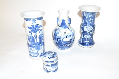 Lot 208 - Group of Chinese porcelain vases 19th Century...