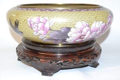 Lot 211 - A large Chinese Cloisonne bowl 20th Century...