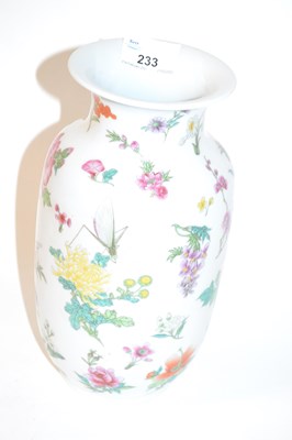 Lot 233 - A modern Chinese porcelain vase with famille...