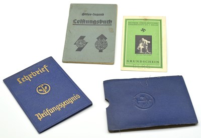 Lot 135 - Three Third Reich, Hitler Youth documents to...