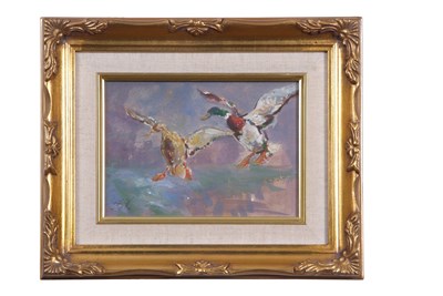 Lot 459 - Jack Cox (1914-2007), Ducks in flight,...