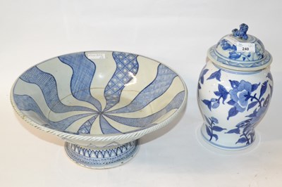 Lot 240 - A Chinese porcelain vase and cover together...