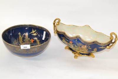 Lot 253 - A Carlton ware bowl with blue ground and...