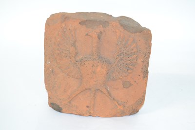 Lot 257 - A roof tile circa 16th Century with bird like...