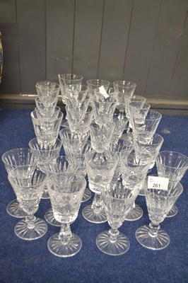 Lot 261 - A suite of Waterford wine glasses and smaller...