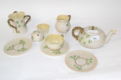 Lot 279 - A group of Belleek black mark second period...