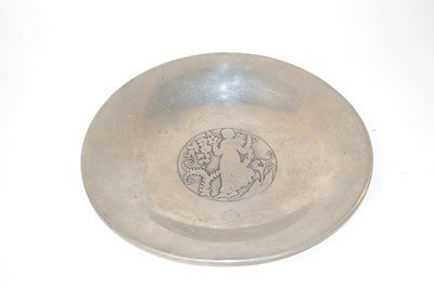 Lot 281 - A Scandinavian white metal bowl with design of...