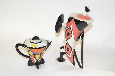 Lot 288 - A Lorna Bailey teapot with abstract design...