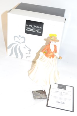 Lot 304 - A Royal Doulton Autumn Stroll figure made for...