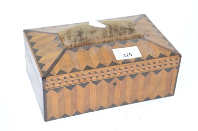 Lot 320 - A wooden jewellery box with inlaid design