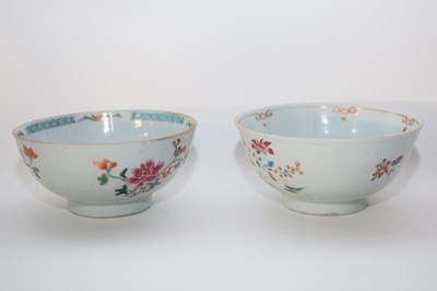 Lot 21 - Two Qianlong period bowls with blue and white...