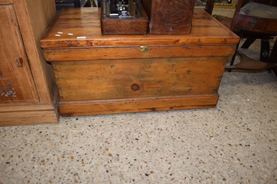 Lot 323 - Stained pine blanket box