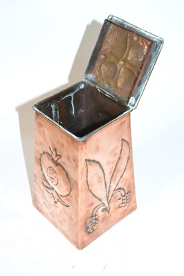 Lot 412 - Arts & Crafts copper tin with Art Nouveau motif