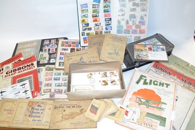 Lot 421 - Quantity of ephemera, stamp albums, first day...