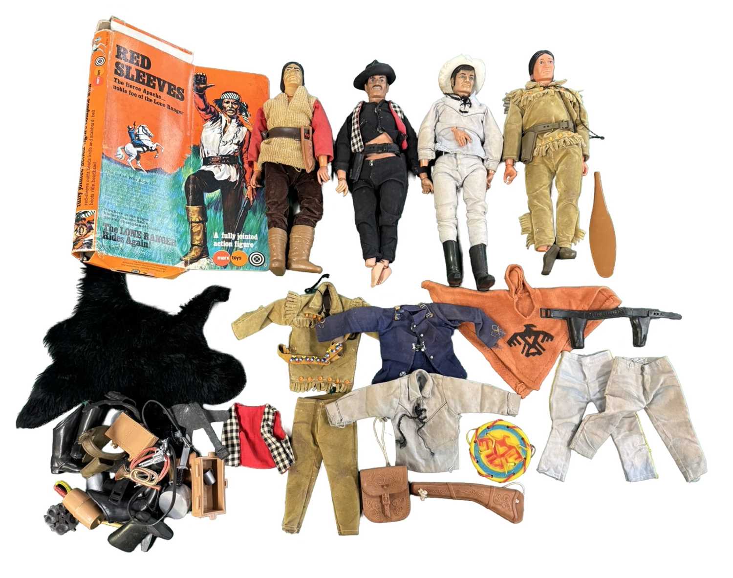 Lot 200 - Four 1973 Gabriel Ind / Marx Lone Ranger...